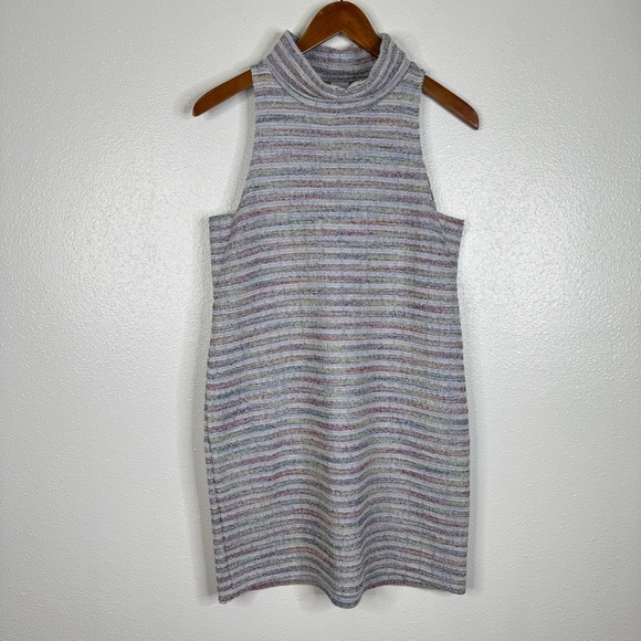 Akemi + Kin Striped High Neck Mini Dress Size Xsmall - Picture 1 of 7